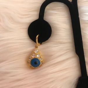 Gold and Blue Necklace and Earings Set